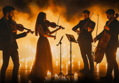 Hudba Bridgerton při svíčkách